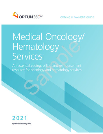 Medical Oncology/ Hematology Services Sample - OptumCoding