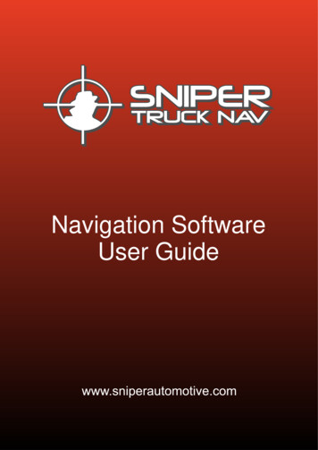 Navigation Software User Guide - Sniper Automotive