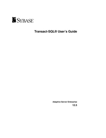 Transact-SQL User's Guide