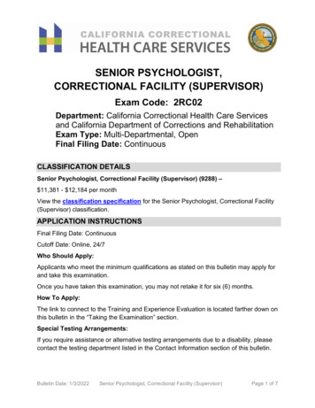 Senior Psychologist, CF (Supervisor) Bulletin