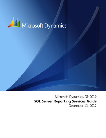 SQL Server Reporting Services Guide - Soporte Dynamics