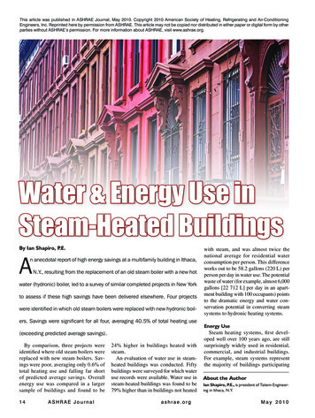 Water & Energy Use In Steam-Heated Buildings - Taitem