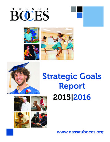 Strategic Goals Report - Nassau BOCES