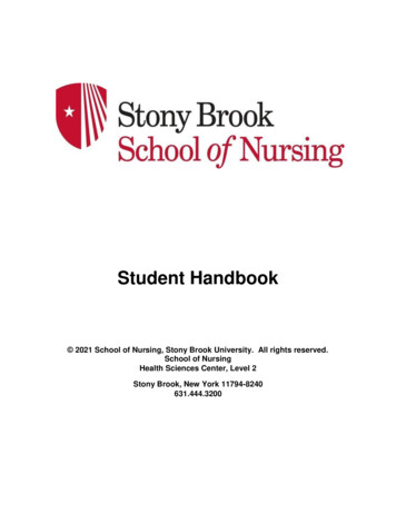 Student Handbook - Stony Brook School Of Nursing
