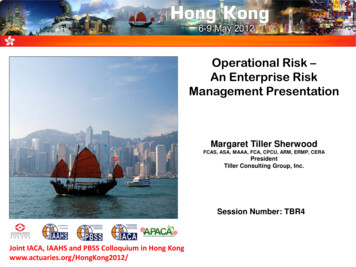 Operational Risk - An Enterprise Risk Management Presentation - Actuaries