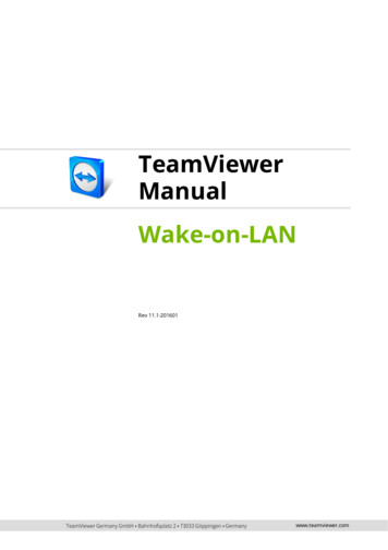 TeamViewer Manual - Wake-on-LAN