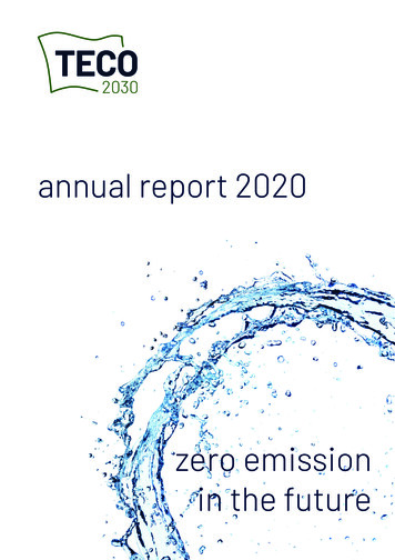 Annual Report 2020 - Teco 2030