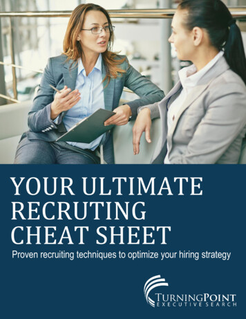 YOUR ULTIMATE RECRUTING CHEAT SHEET - TurningPoint Executive Search .