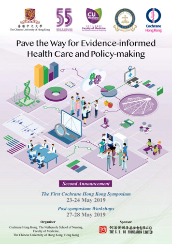 Pave The Way For Evidence-informed Health Care And Policy-making