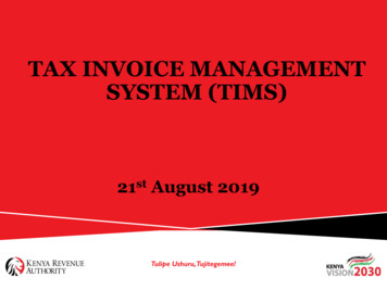 TAX INVOICE MANAGEMENT SYSTEM (TIMS) - Deloitte