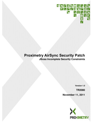 Proximetry AirSync Security Patch