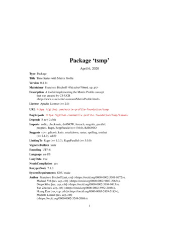 Package 'tsmp' - Cran.microsoft 