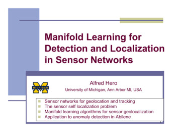 Manifold Learning For Detection And Localization In Sensor Networks