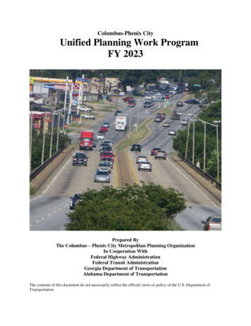 Columbus-Phenix City Unified Planning Work Program FY 2023