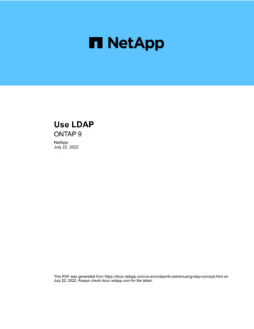 Use LDAP : ONTAP 9 - NetApp