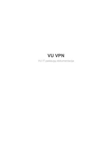 VU VPN - Vilniaus Universitetas