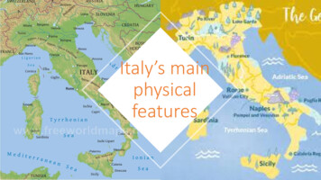 Italy's Main Physical Features - Ballyclare Secondary