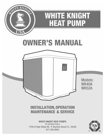 WK White Knight Heat Pump Manual V6