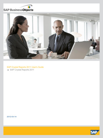 SAP Crystal Reports 2011 User's Guide