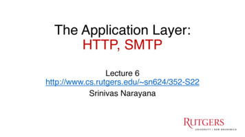 The Application Layer: HTTP, SMTP - Rutgers University