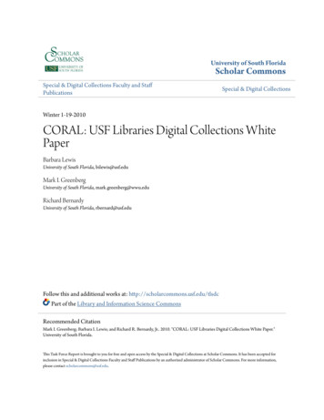 CORAL: USF Libraries Digital Collections White Paper