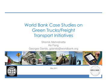 World Bank Green Freight Cases - United Nations