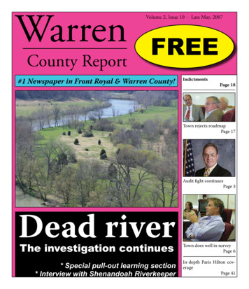 Volume 2, Issue 10 · Late May, 2007 FREE County Report
