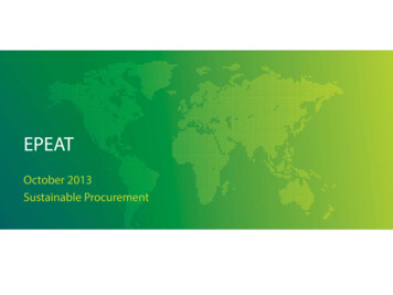 October 2013 Sustainable Procurement - JCCC