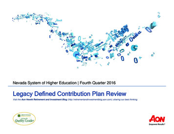 Legacy Defined Contribution Plan Review - Nevada System Of Higher Education