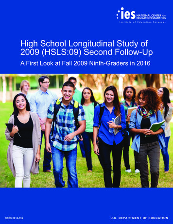 High School Longitudinal Study Of 2009 (HSLS:09) Second Follow-Up