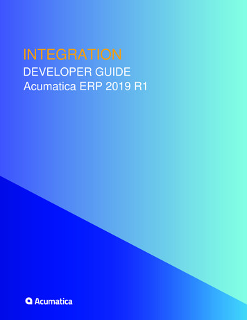 Integration Development Guide - Acumatica Cloud ERP