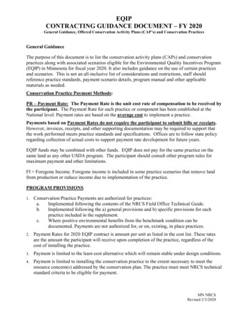 Eqip Contracting Guidance Document - Fy 2020 - Usda