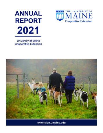 2021 Annual Report - Cooperative Extension
