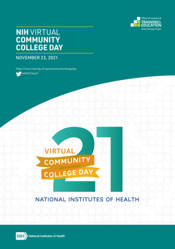 2021 NIH VIRTUAL Community College Day