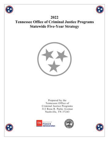 2022 Tennessee Office Of Criminal Justice Programs Statewide Five-Year .