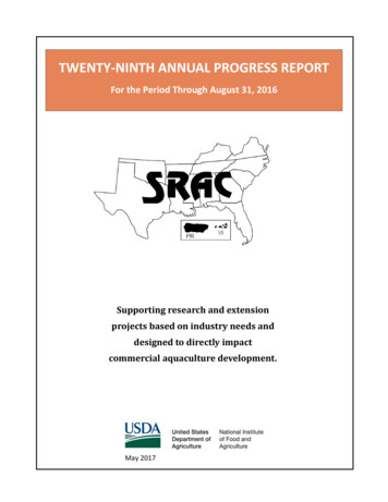 Twenty Ninth Annual Progress Report - Srac