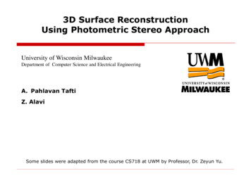 3D Surface Reconstruction Using Photometric Stereo Approach