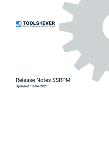 Release Notes SSRPM - Az781118.vo.msecnd 