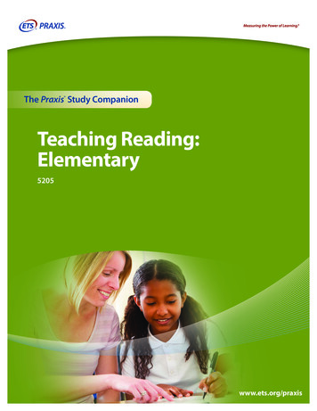 Teaching Reading: Elementary Study Companion - ETS Home