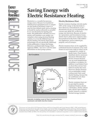 Saving Energy With Electric Resistance Heating - NREL