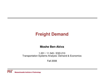 Freight Demand - MIT OpenCourseWare