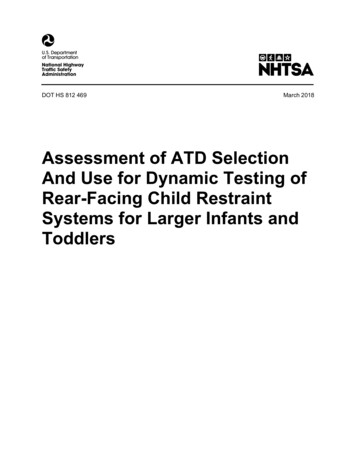 Assess ATD Selection And Use Testing Rear Facing Child Restraint .