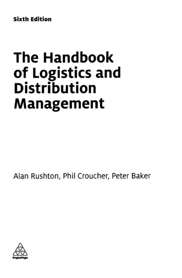 Sixth Edition The Handbook Of Logistics And Distribution Management