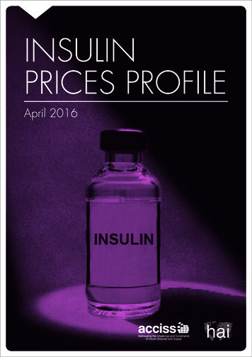 INSULIN PRICES PROFILE - Health Action International