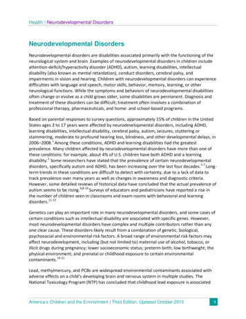 Neurodevelopmental Disorders - US EPA