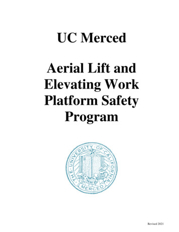 UC Merced Aerial Lift And Elevating Work Platform Safety Program