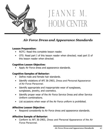 Air Force Dress And Appearance Standards - University Of Notre Dame