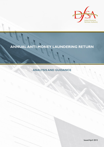 Annual Anti-money Laundering Return - Dfsa