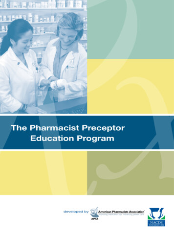 The Pharmacist Preceptor Education Program Xr - TRC Healthcare