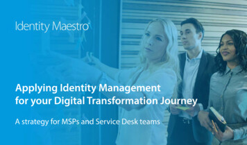 Applying Identity Management For Your Digital Transformation Journey